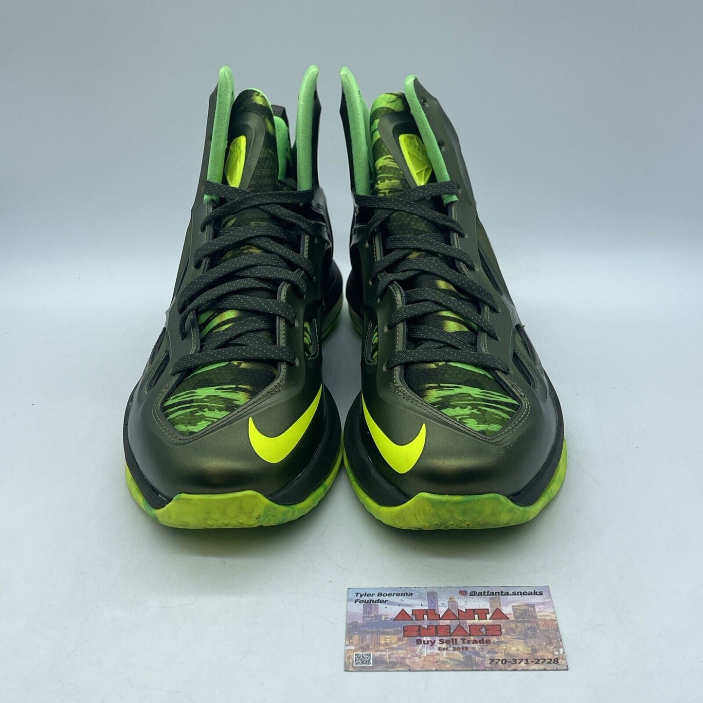 Size 10 - Nike Hyperposite 2 Rough Green Yellow Suede Leather (653466-373)