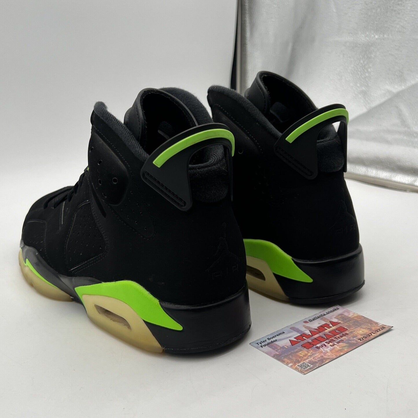 Size 11 - Jordan 6 Retro Electric Green 2021 Black Suede (CT8529-003)
