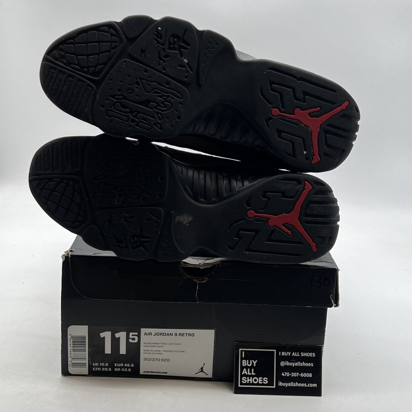 Size 11.5 - Air Jordan 9 Retro 2012 Olive (302370-020)