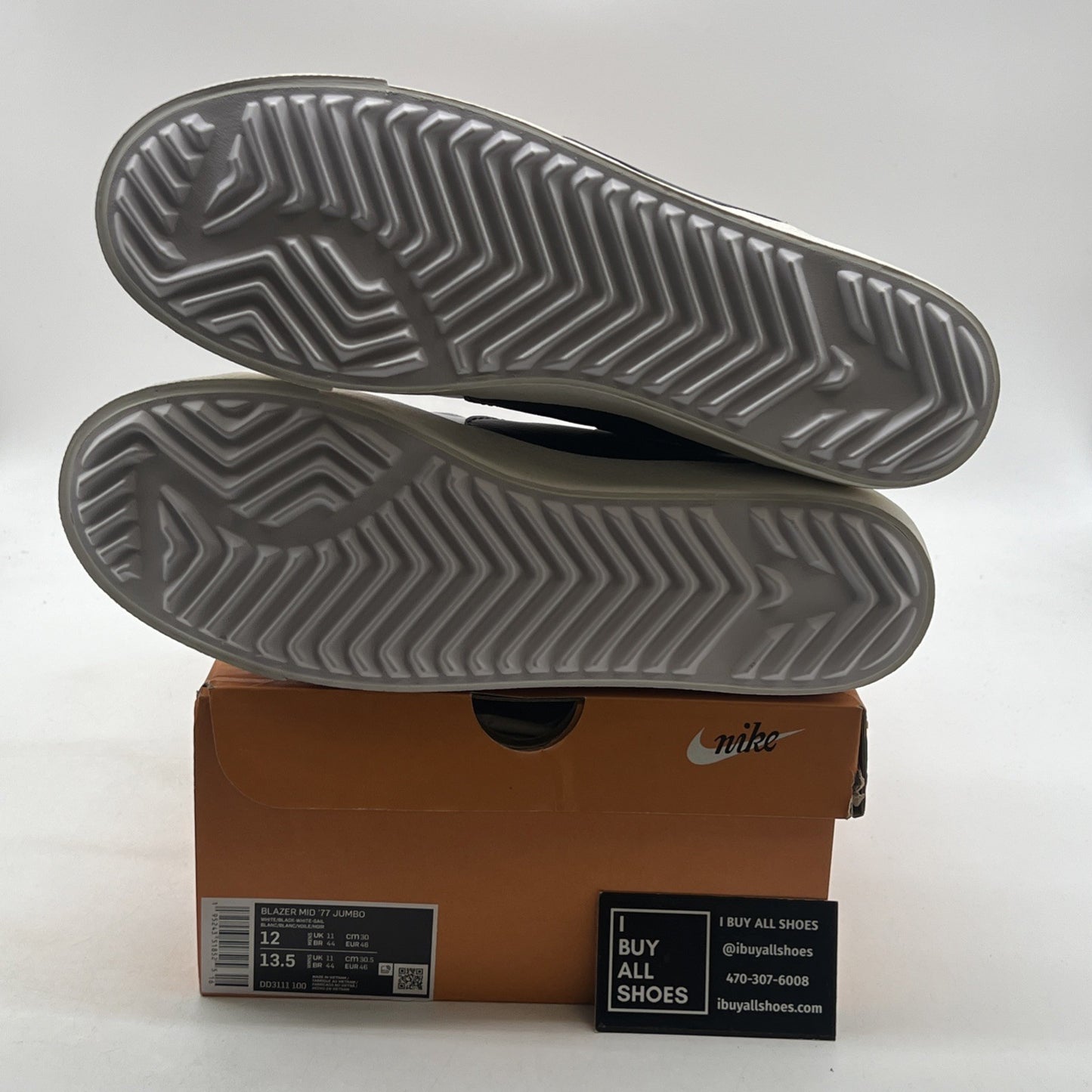 Size 12 - Nike Blazer '77 Jumbo Mid White Black (DD3111-100)