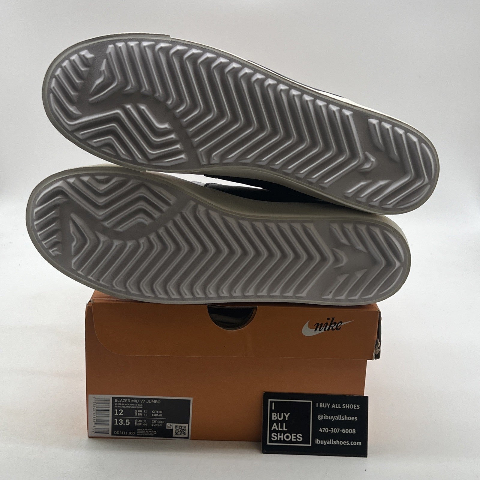 Size 12 - Nike Blazer '77 Jumbo Mid White Black (DD3111-100)