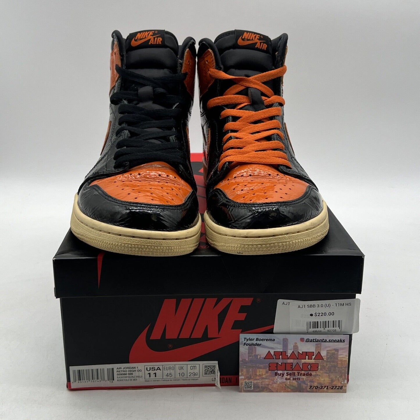 Size 11 - Jordan 1 Retro OG High Shattered Backboard 3.0 (555088-028)