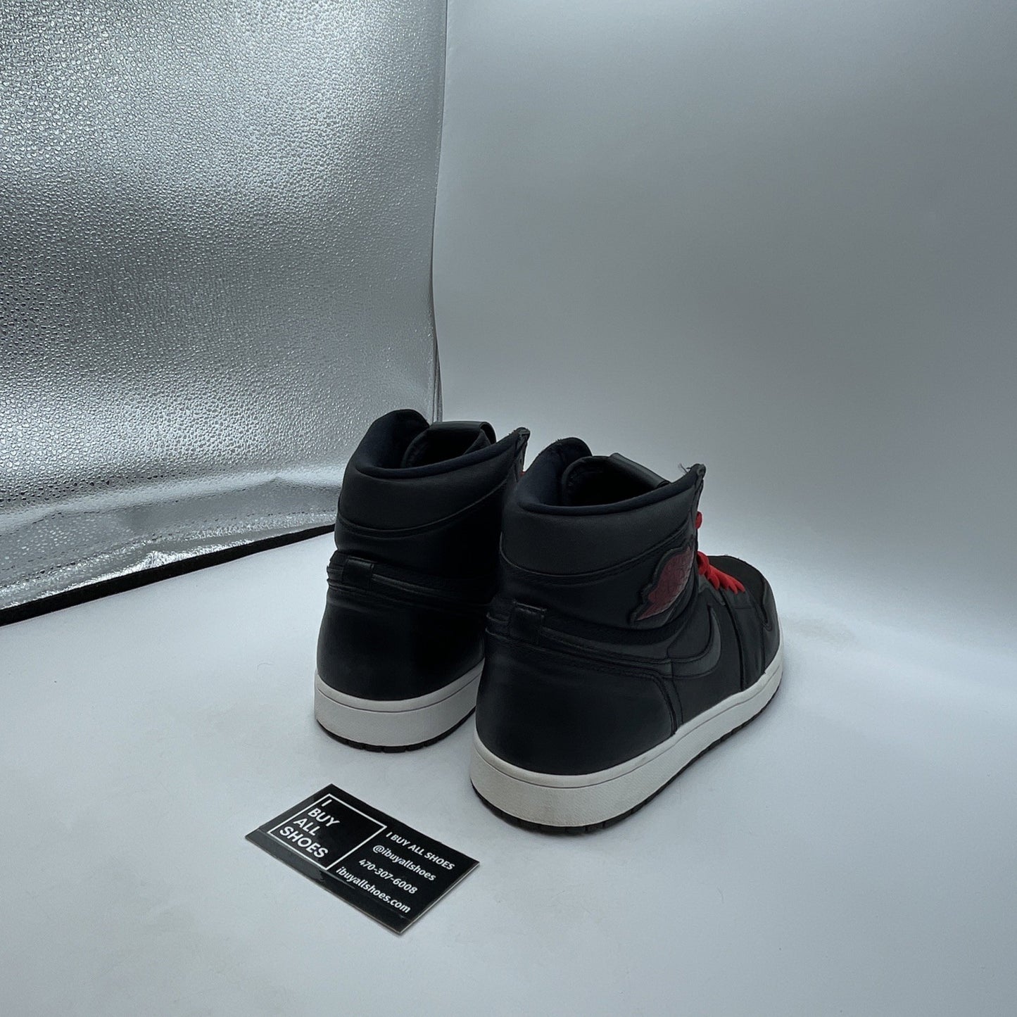 Size 11 - Air Jordan 1 Retro OG High Black Gym Red Leather (555088-060)