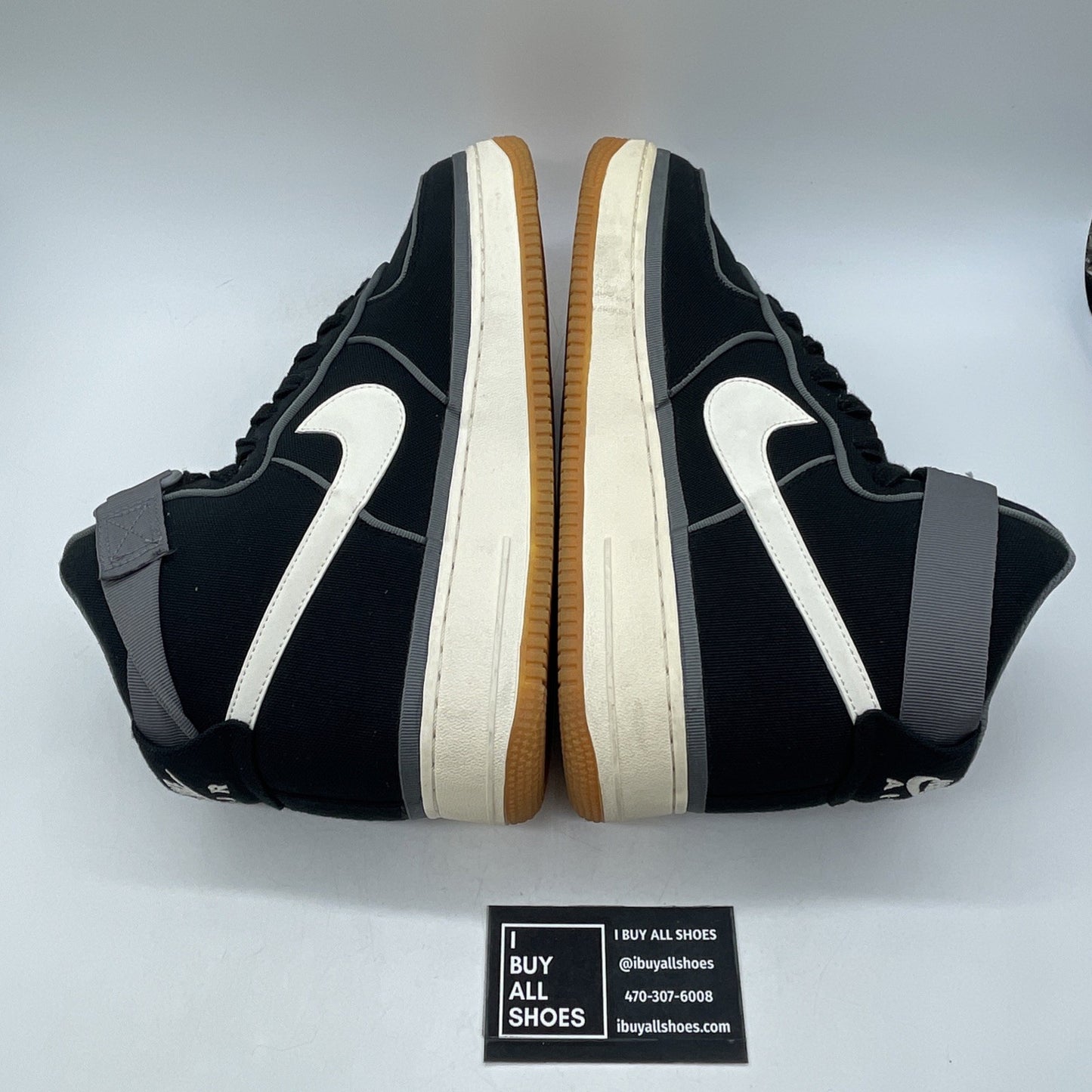 Size 11.5 - Nike Air Force 1 07 LV8 High Black Orange Gum (806403-004)