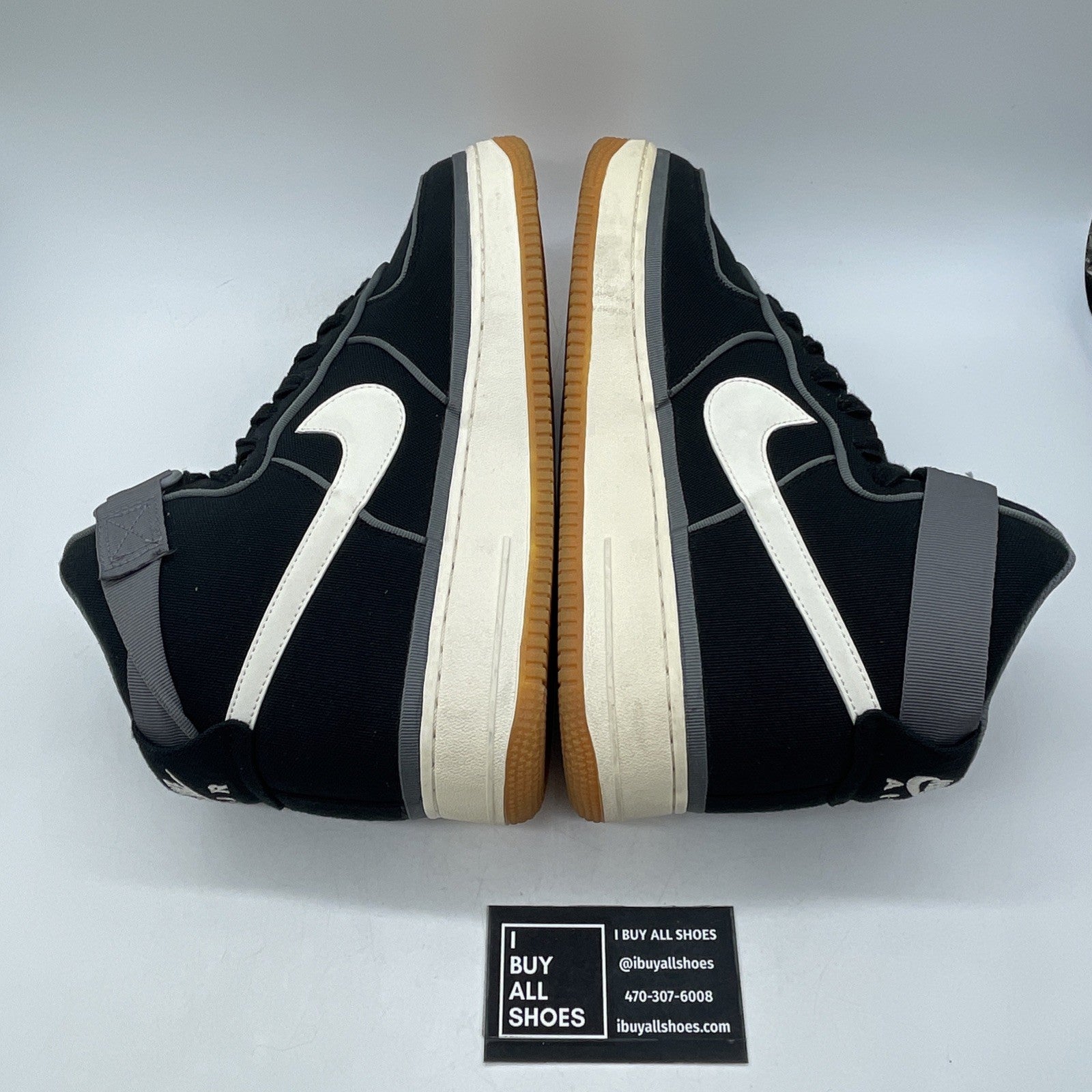 Size 11.5 - Nike Air Force 1 07 LV8 High Black Orange Gum (806403-004)