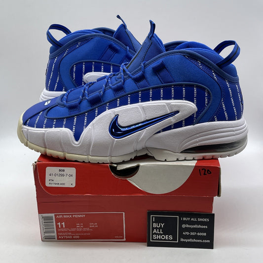 Size 11 - Nike Air Penny 1 Pinstripe Blue Suede Leather (AV7948-400)