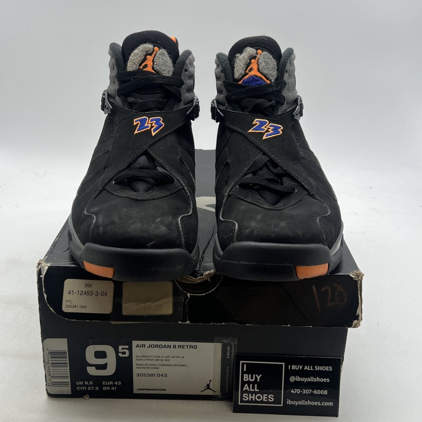 Size 9.5 - Air Jordan 8 Retro Phoenix Suns (305381-043)