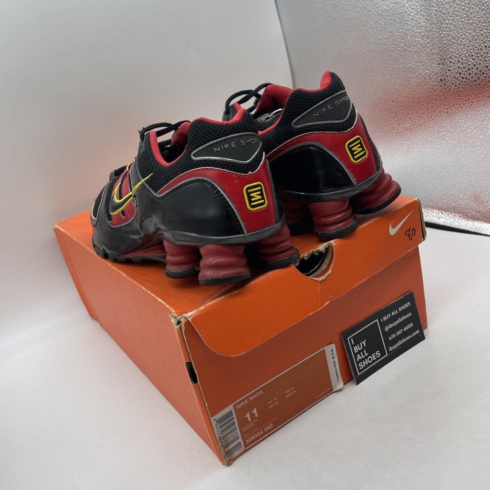 Size 11 - Nike Shox Black Gum (309354-002)