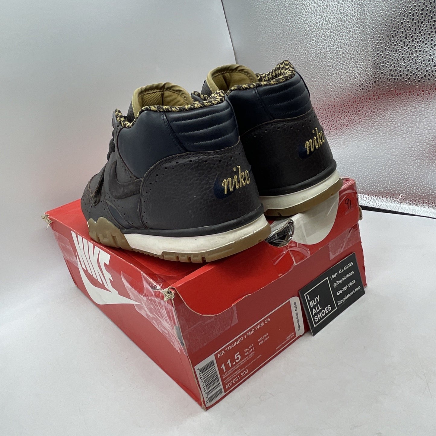 Size 11.5 - Nike Air Trainer 1 Prm Qs Mid Brogue (607081-200)