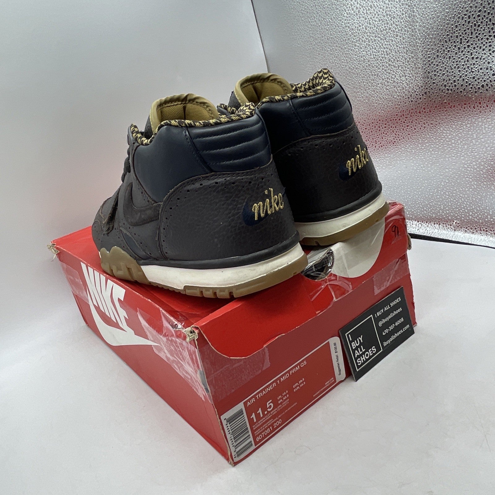 Size 11.5 - Nike Air Trainer 1 Prm Qs Mid Brogue (607081-200)