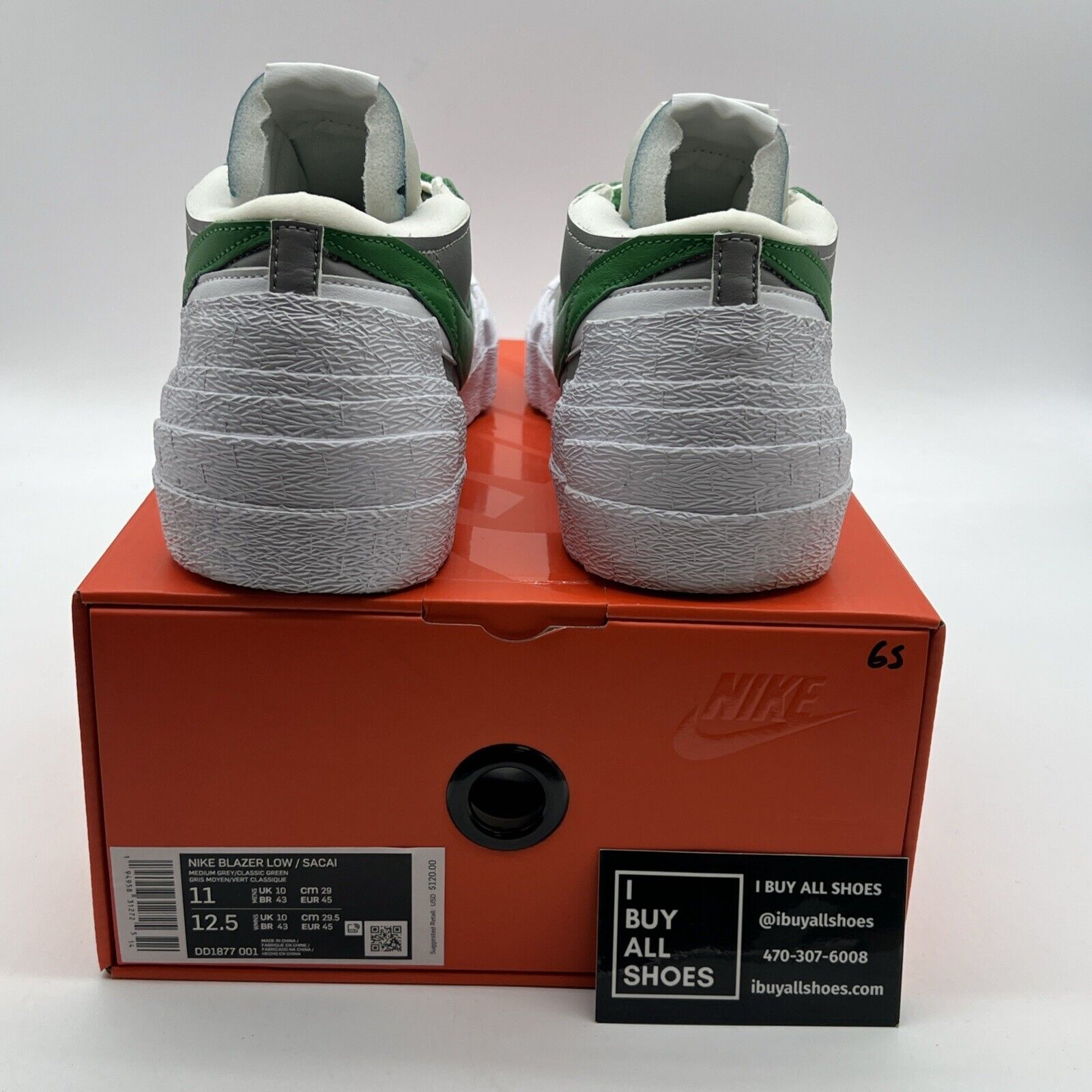 Size 11 - Nike sacai x Blazer Low Classic Green (DD1877-001)