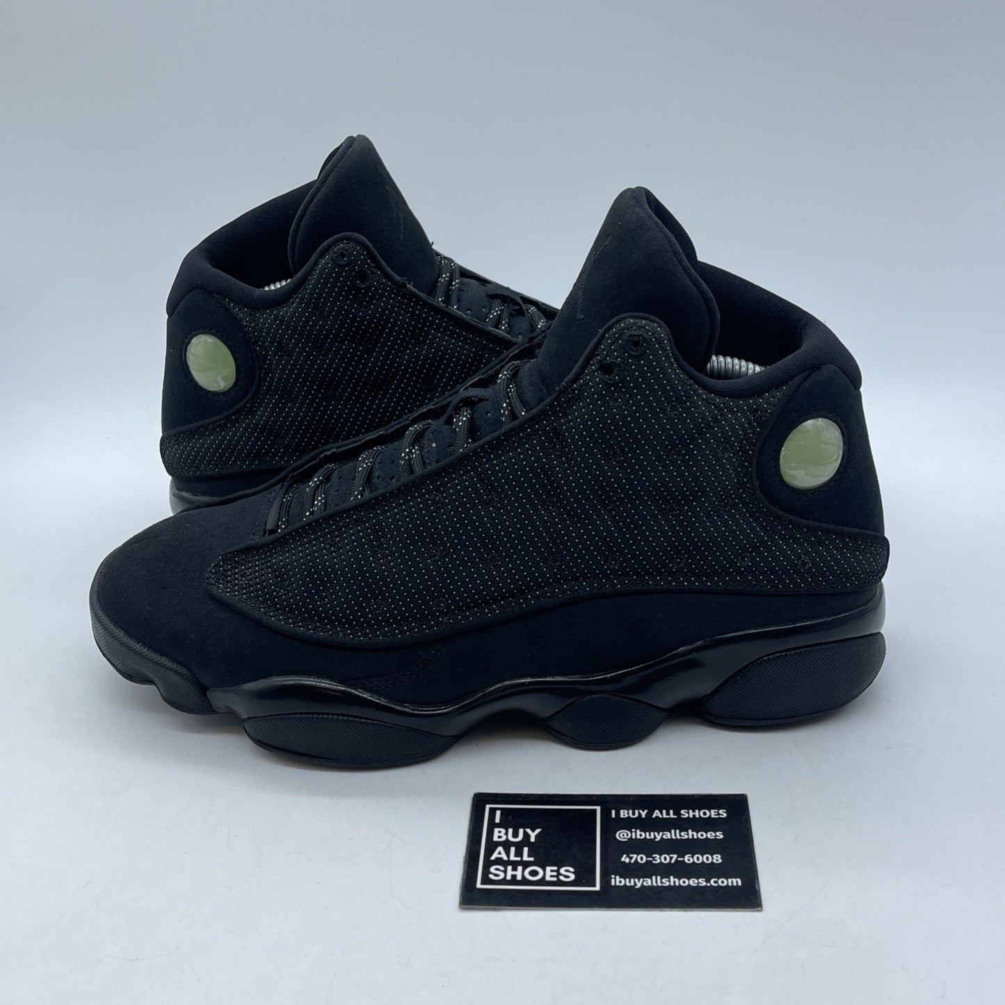 Size 9 - Air Jordan 13 Retro Black Cat White Suede (414571-011)