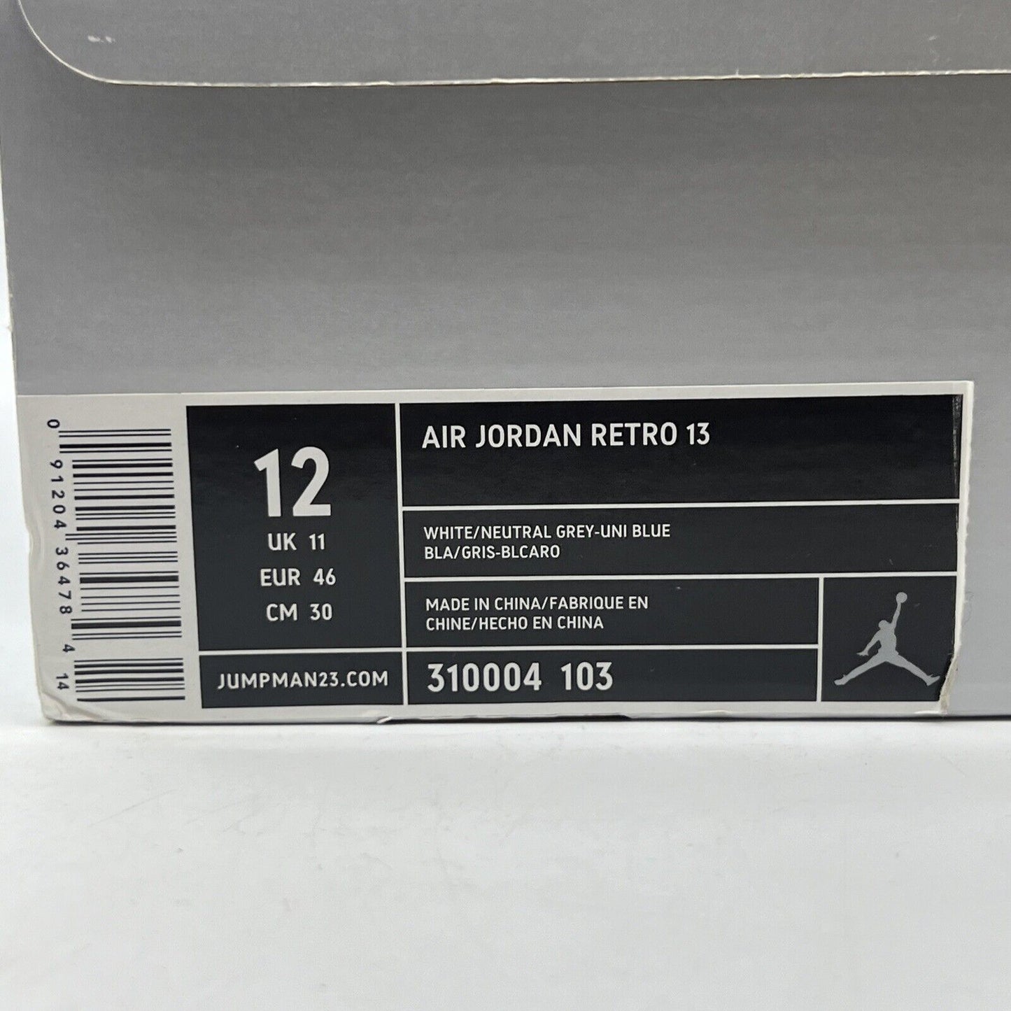 Size 12 - Air Jordan 13 Retro Neutral Grey White Leather Suede (310004-103)