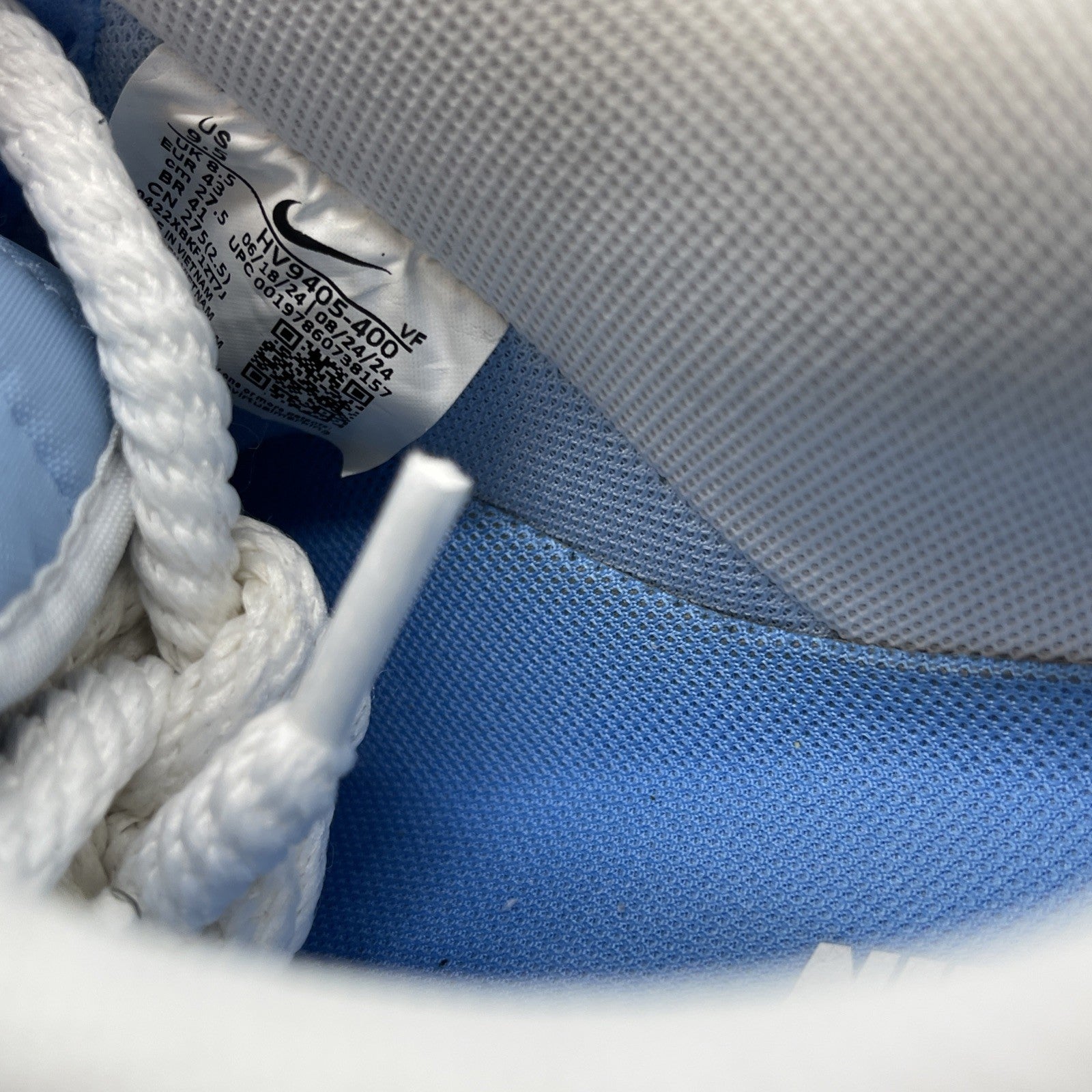 Size 9.5 - Nike Air Force 1 '07 LV8 Psychic Blue Patent Blue White (HV9405-400)