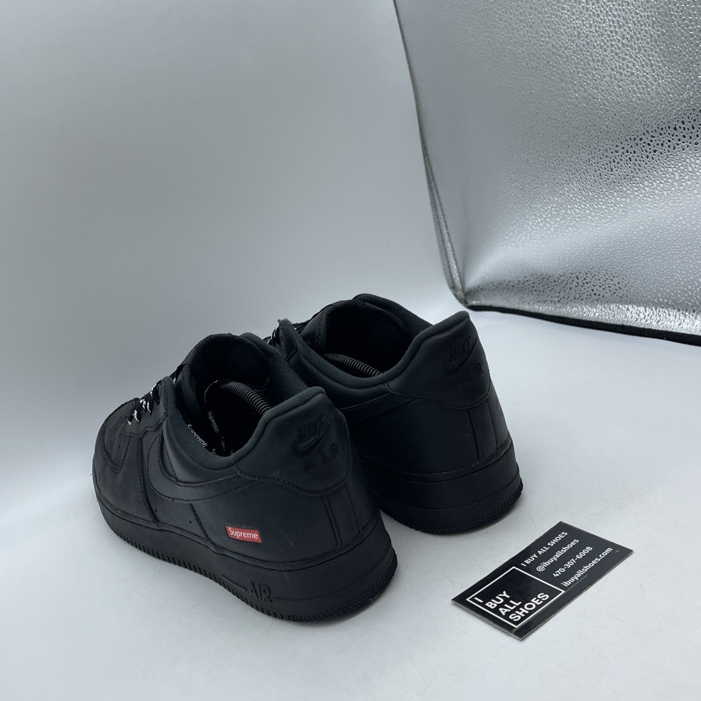 Size 12 - Nike Air Force 1 Low x Supreme Box Logo - Black (CU9225-001)