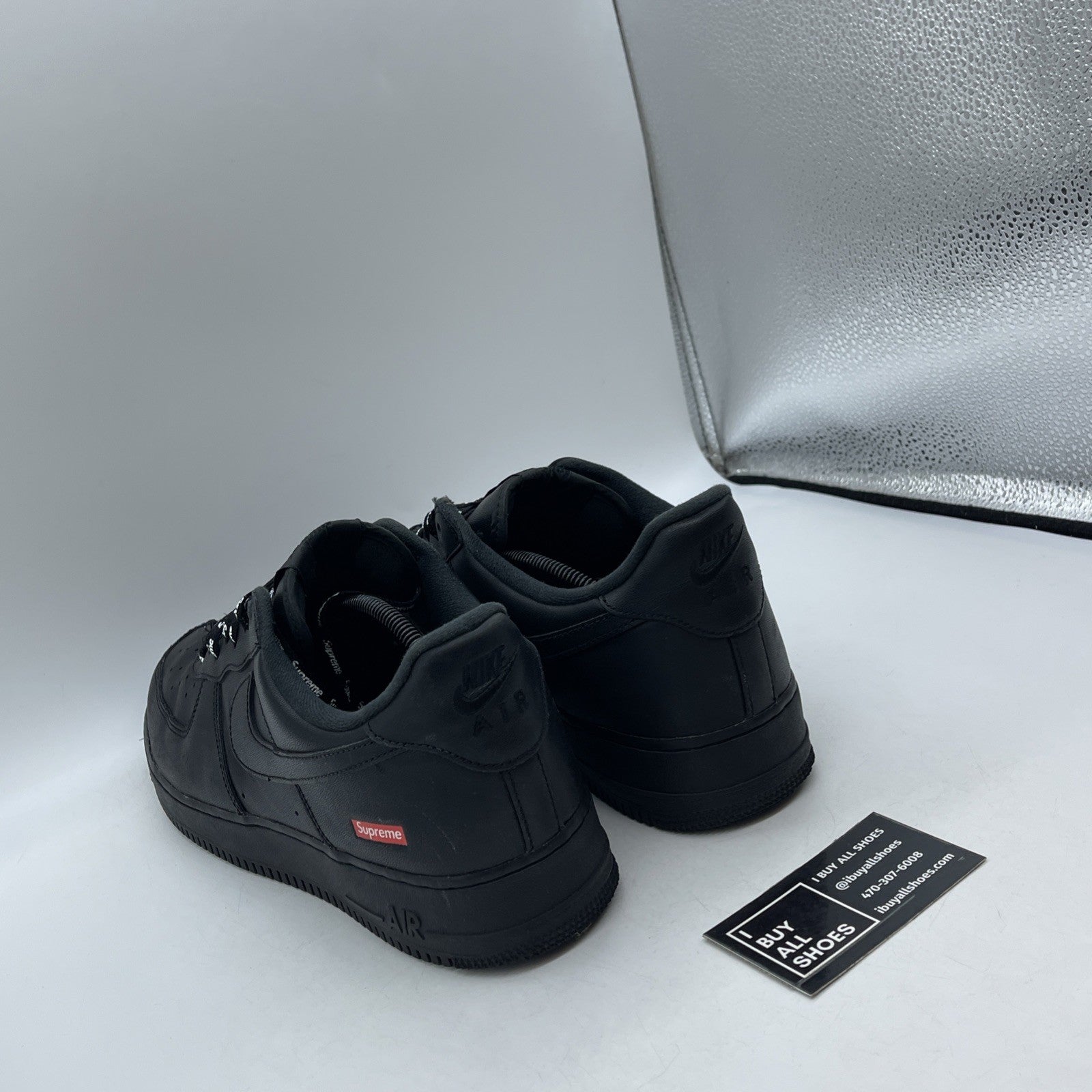 Size 12 - Nike Air Force 1 Low x Supreme Box Logo - Black (CU9225-001)
