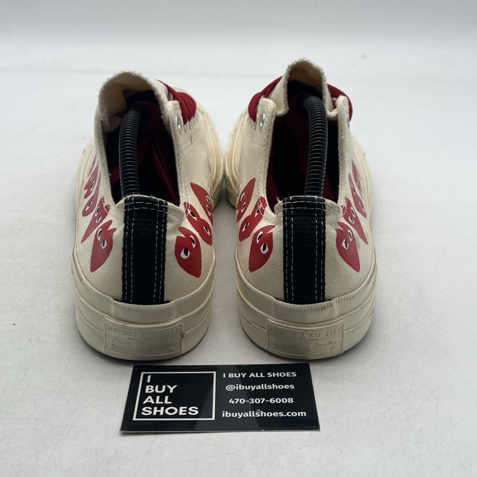 Size 9 -Comme des Garçons Play x Converse Chuck 70 Top Low Multi Heart (162975C)