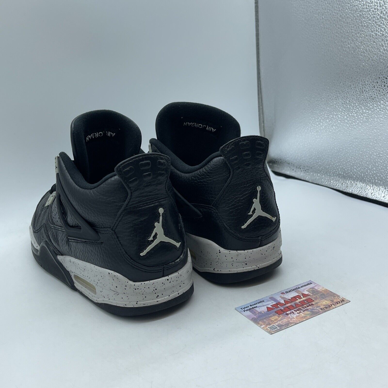 Size 11 - Jordan 4 Retro LS oreo 2015 Grey Black Leather (314254-003)