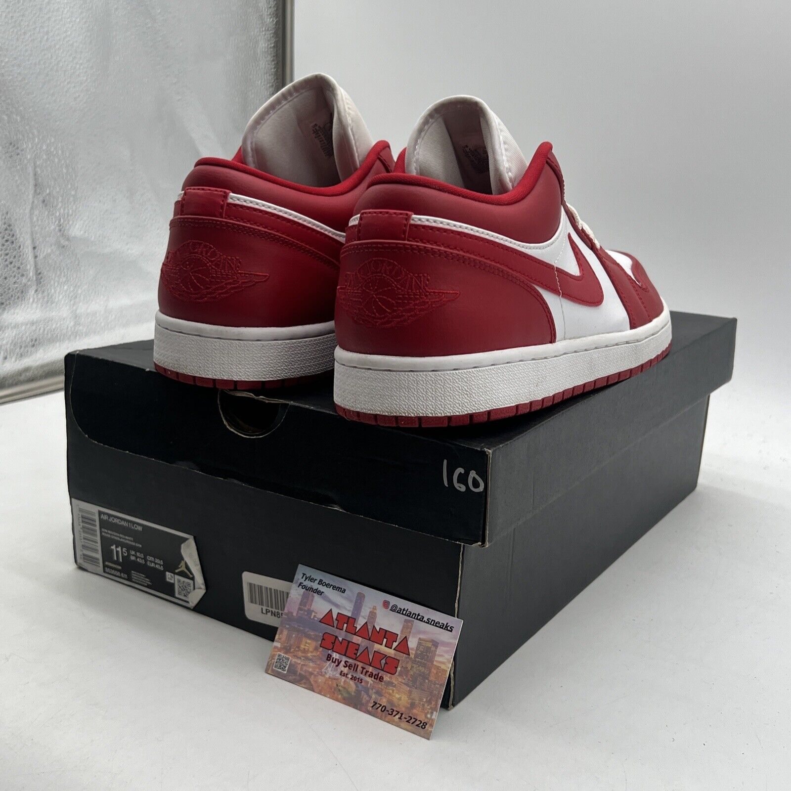 Size 11.5 - Air Jordan 1 Low Gym Red White Leather (553558-611)