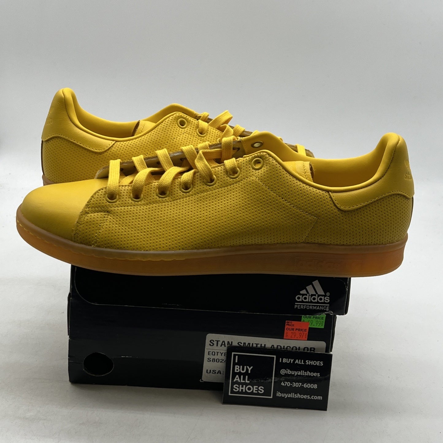 Size 13 - Adidas Stan Smith Adicolor Yellow (S80247)