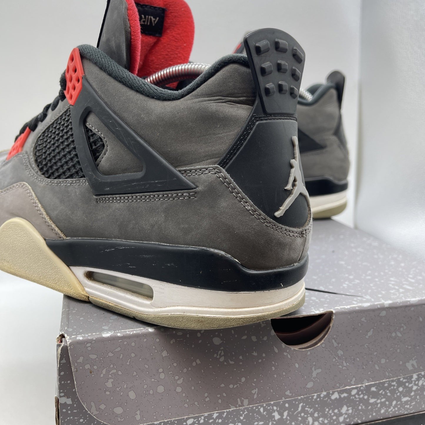 Size 11 - Jordan 4 Retro Mid Infrared Grey Black Suede (DH6927-061)