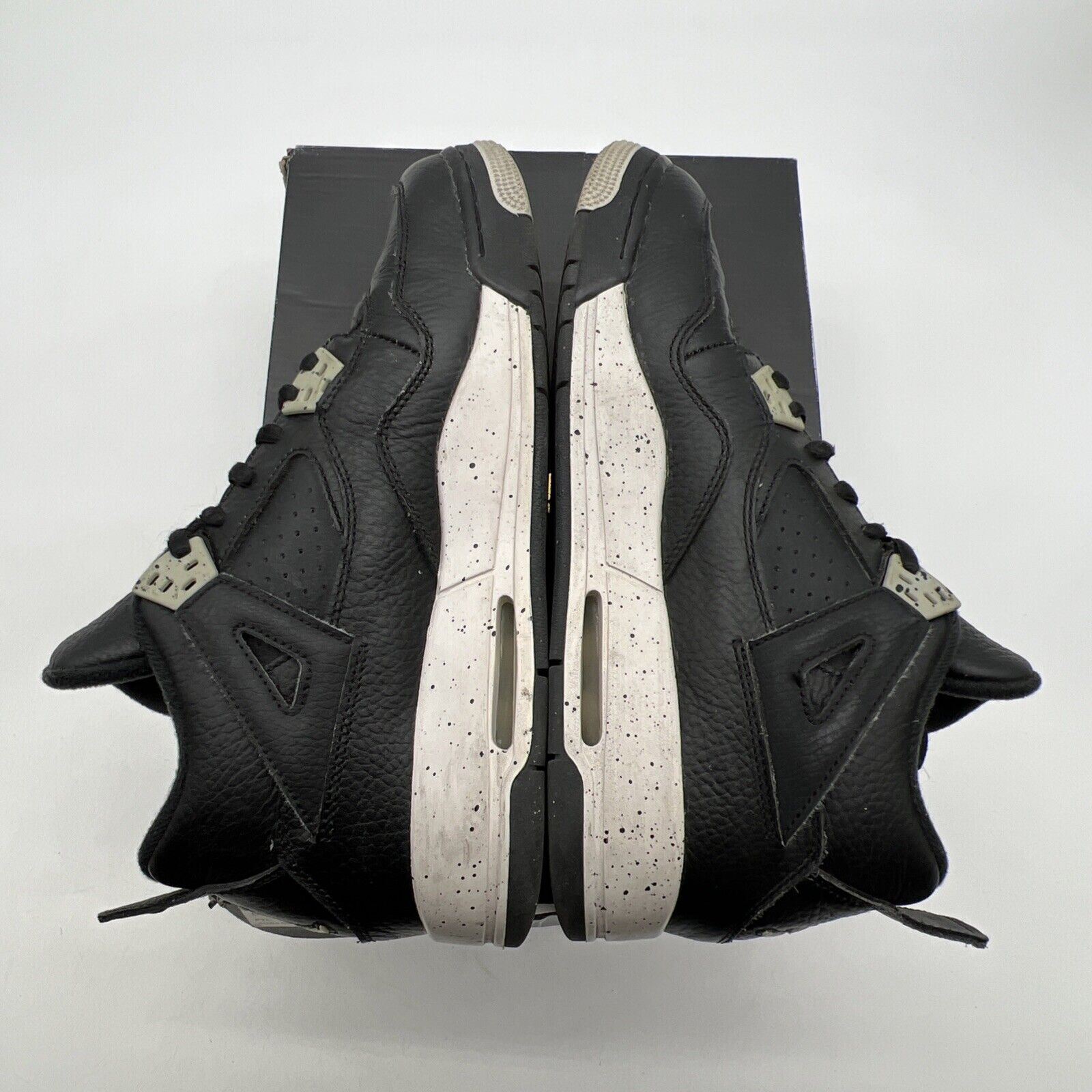 Size 7 - Air Jordan 4 Retro LS oreo 2015 (408452-003)
