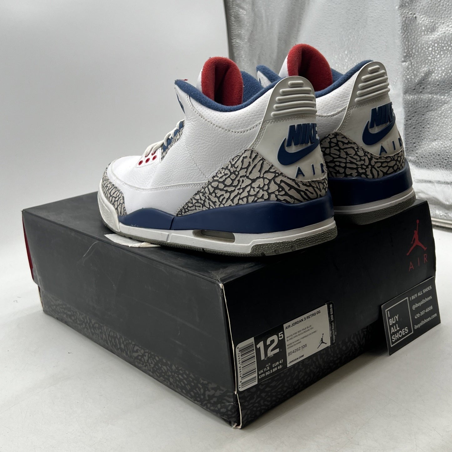 Size 12.5 - Air Jordan 3 Retro OG Mid True Blue (854262-106)