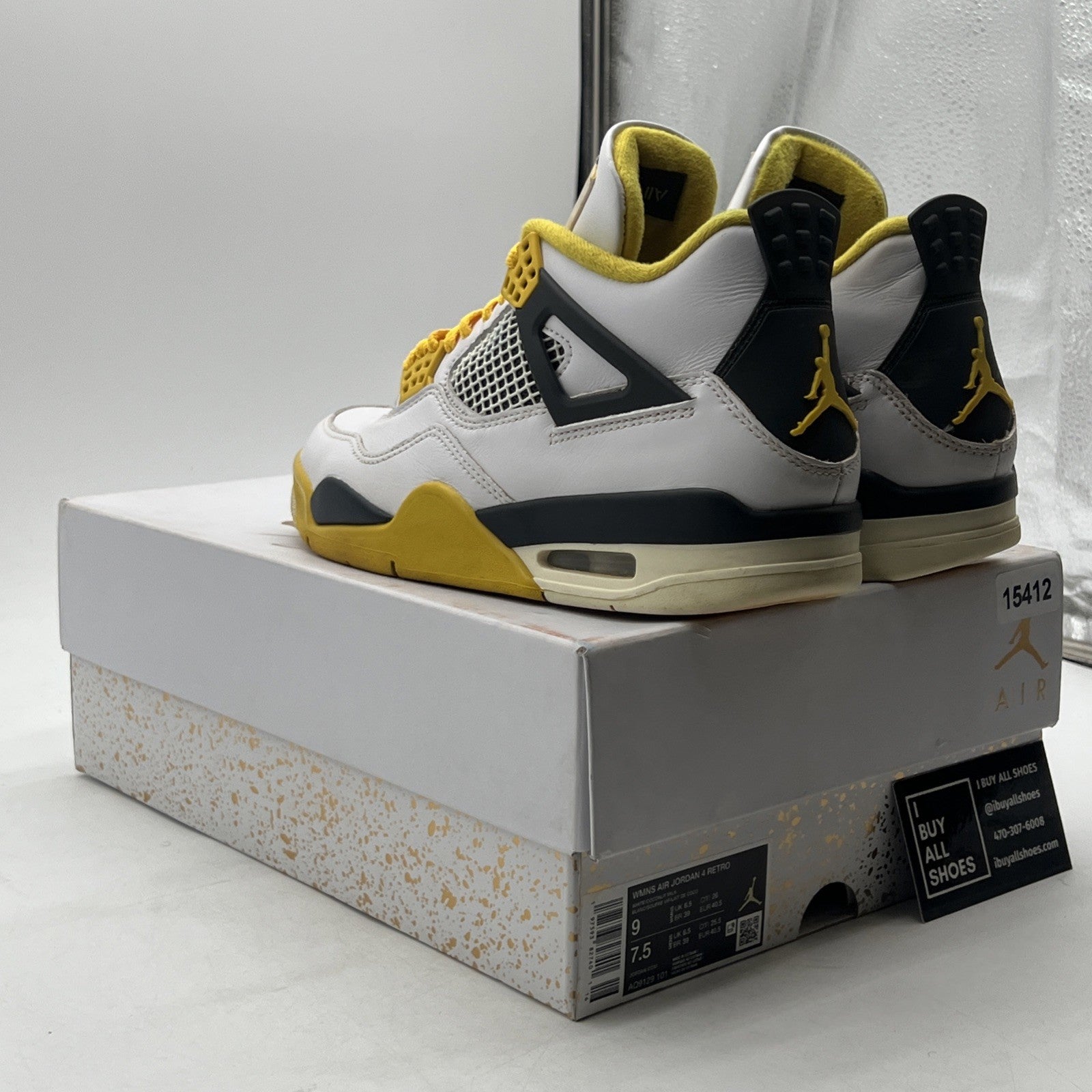 Size 9 - Air Jordan 4 Retro Vivid Sulfur W (AQ9129-101)