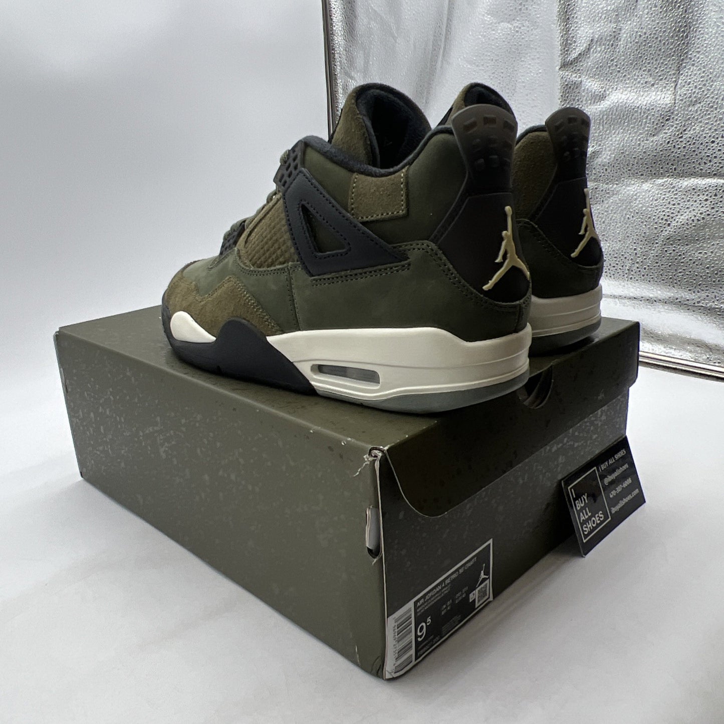 Size 9.5 - Air Jordan 4 SE Retro Low Craft - Olive (FB9927-200)