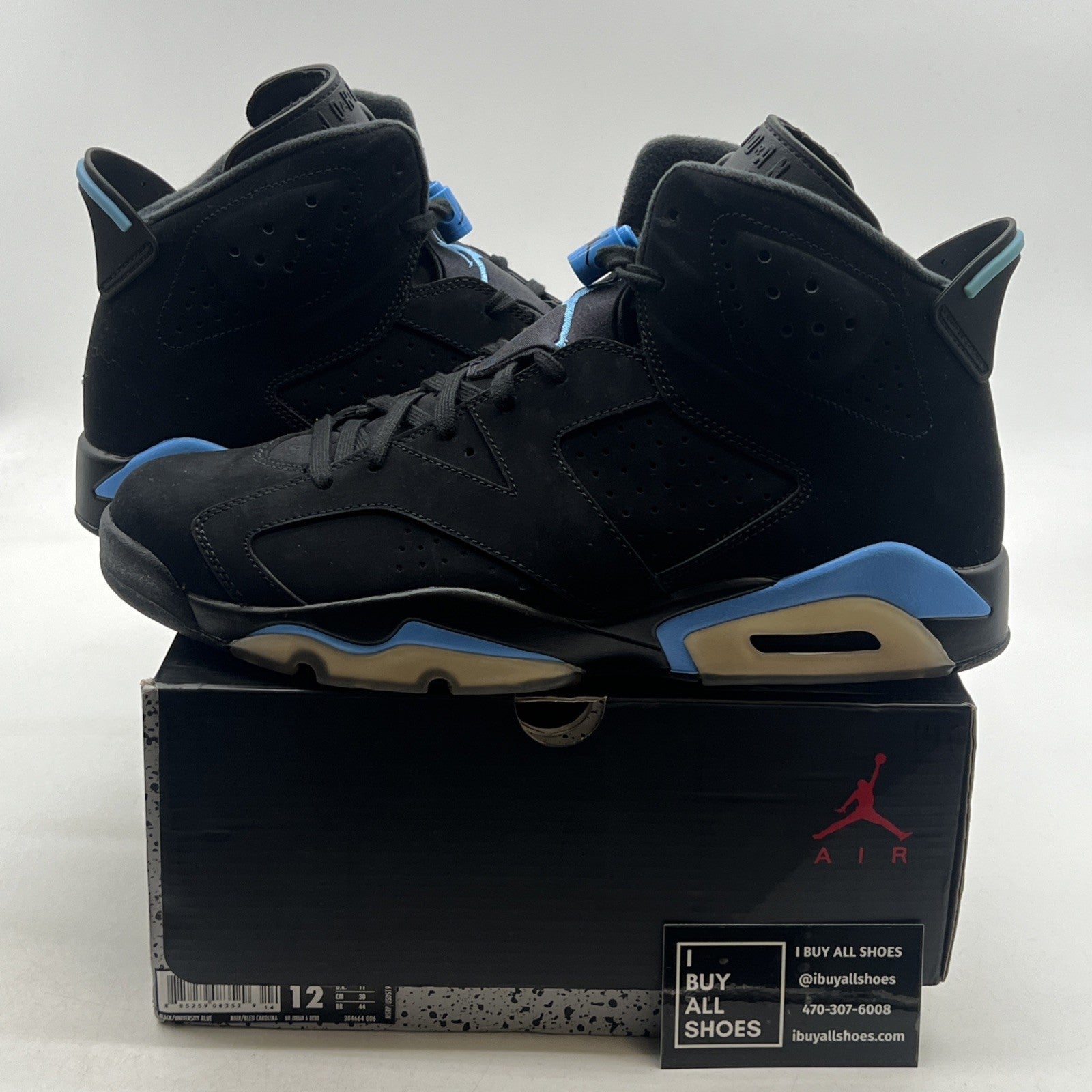Size 12 - Air Jordan 6 Retro UNC (384664-006)
