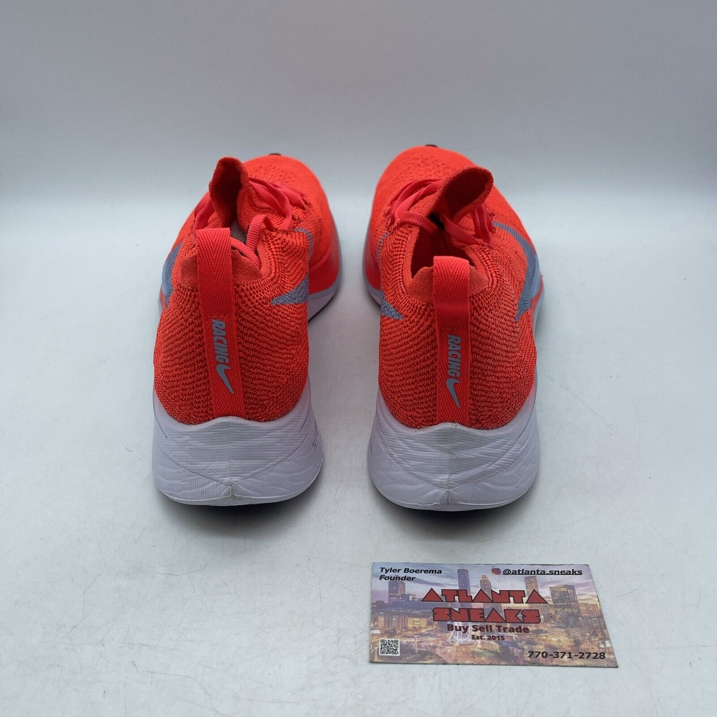 Size 11 - Nike Zoom Vaporfly 4% Flyknit Bright Crimson Orange grey (AJ3857-600)