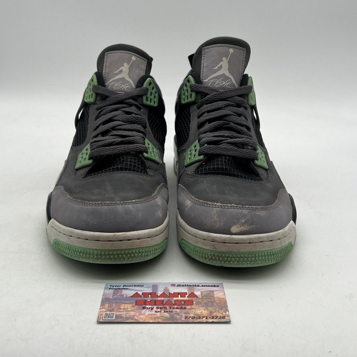 Size 13 - Air Jordan 4 Retro Green Glow 2013 (308497-033)