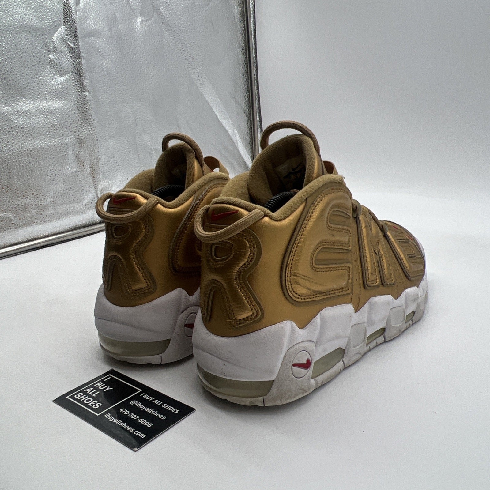Size 9 - Nike Supreme x Air More Uptempo Metallic Gold (902290-700)