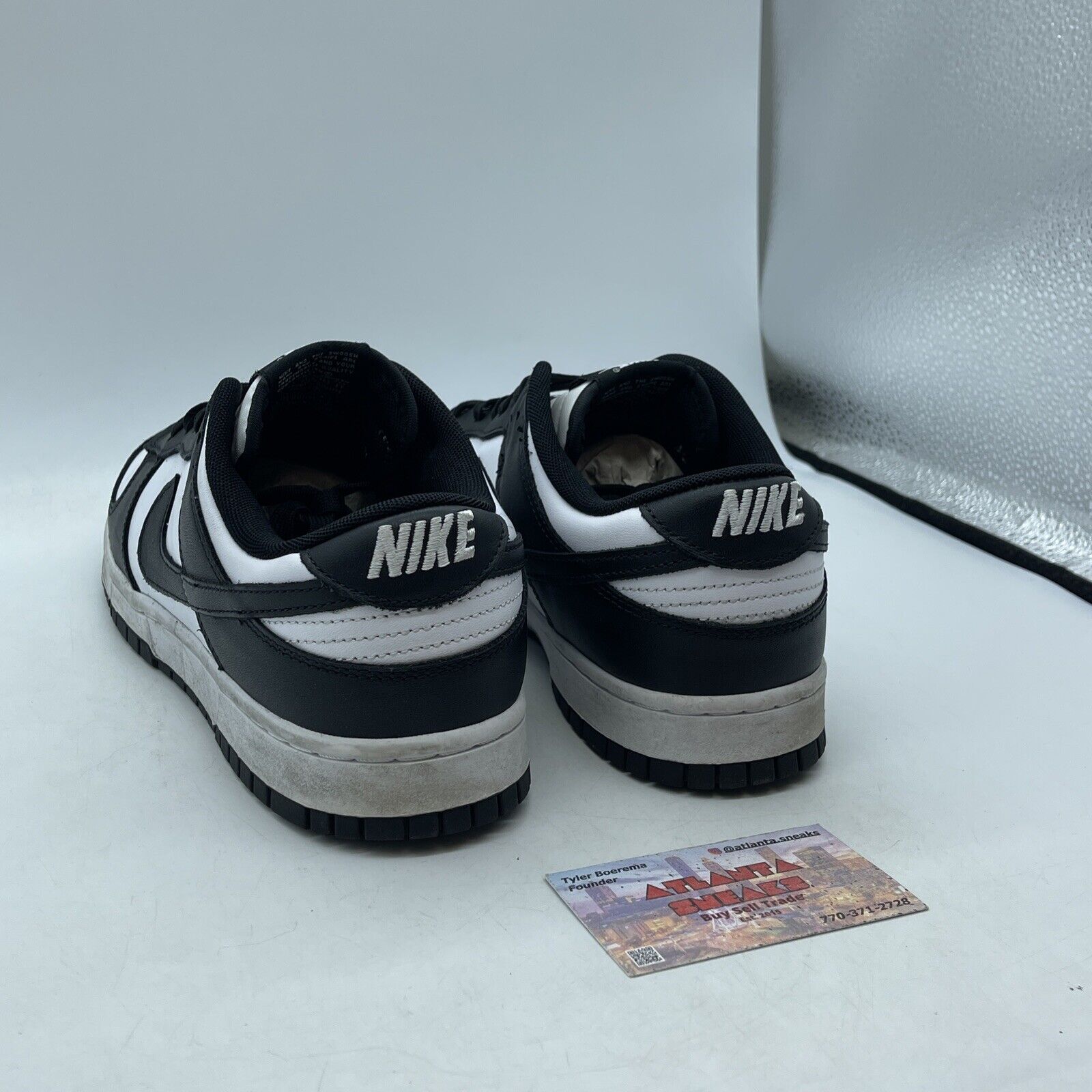 Size 10 - Nike Dunk Low Black White Leather (DD1391-100)