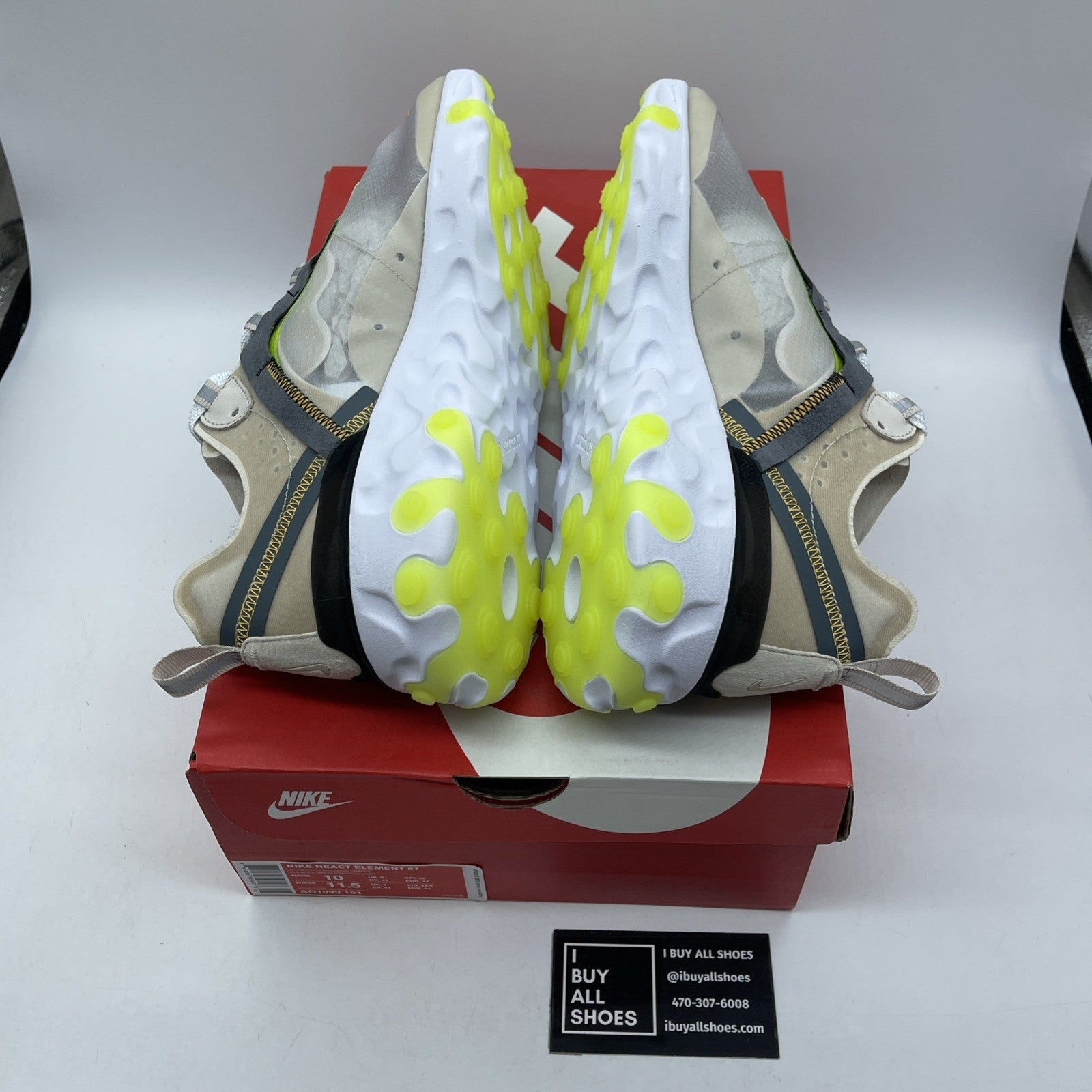 Size 10 - Nike React Element 87 Light Orewood Brown Suede (AQ1090-101)