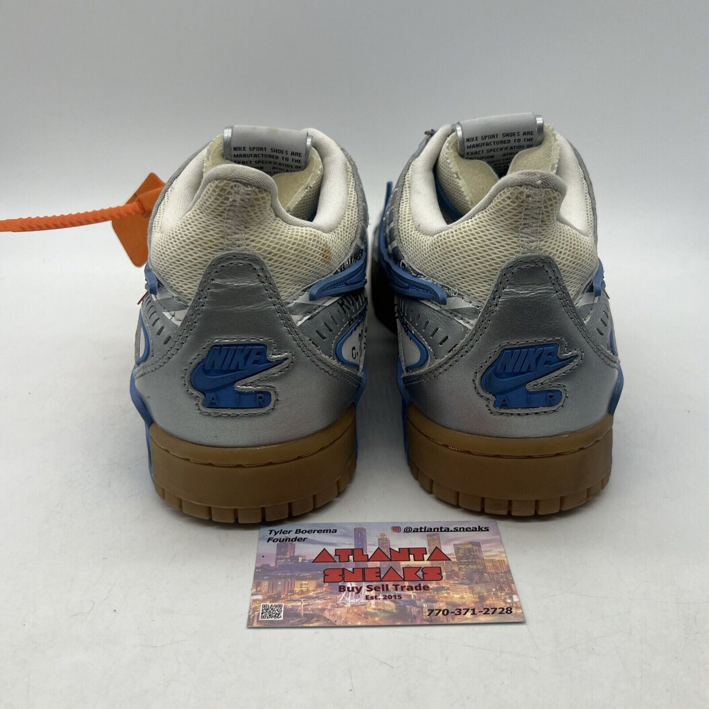 Size 12 - Nike Off-White x Air Rubber Dunk University Blue White (CU6015-100)