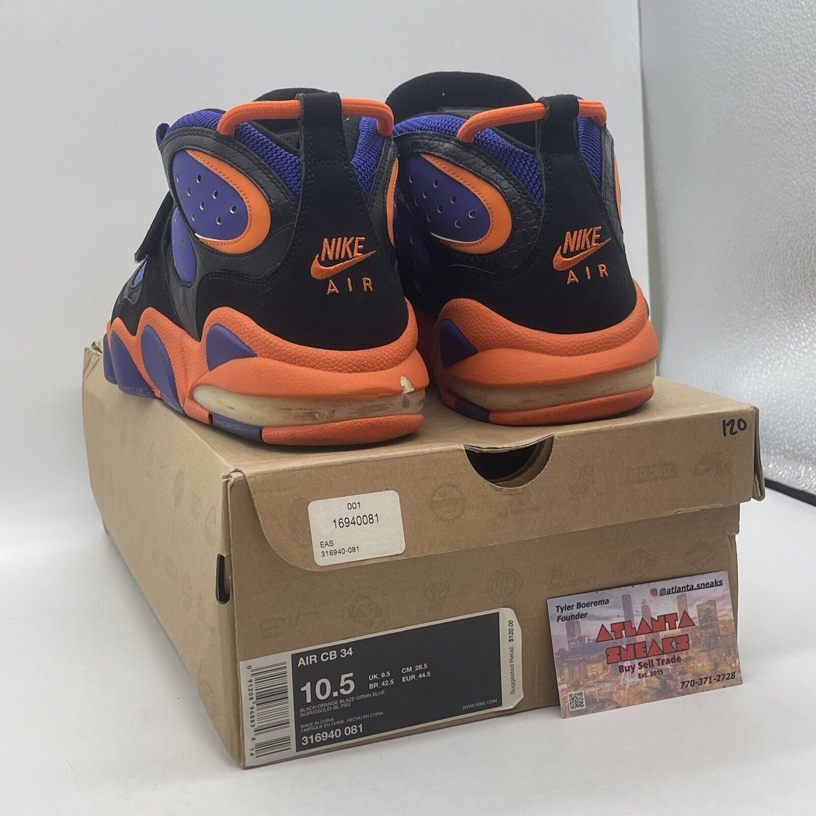 Size 10.5 - Nike Air CB 34 Phoenix Sun Orange Pure Suede Leather (316940-081)