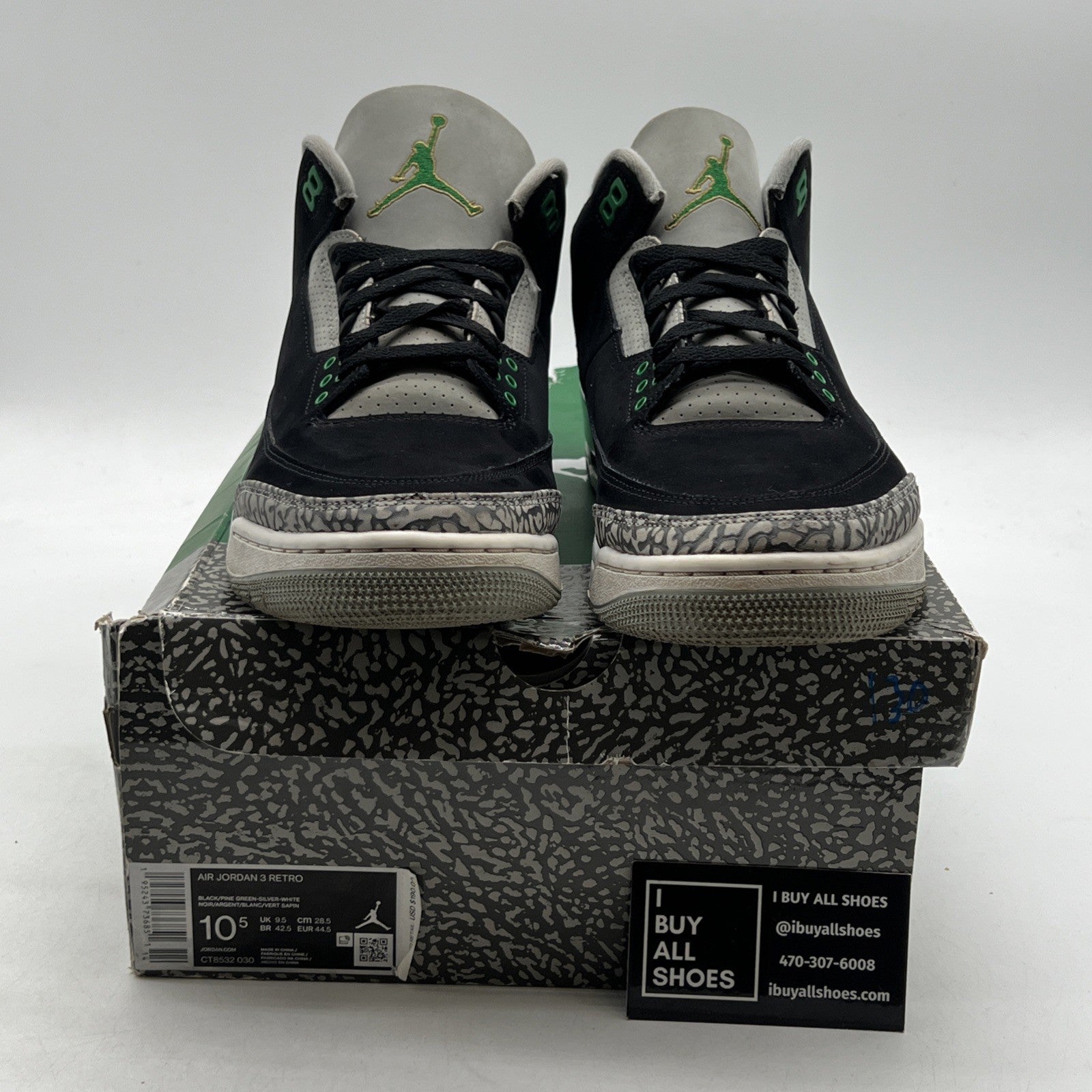 Size 10.5 - Air Jordan 3 Retro Mid Pine Green (CT8532-030)