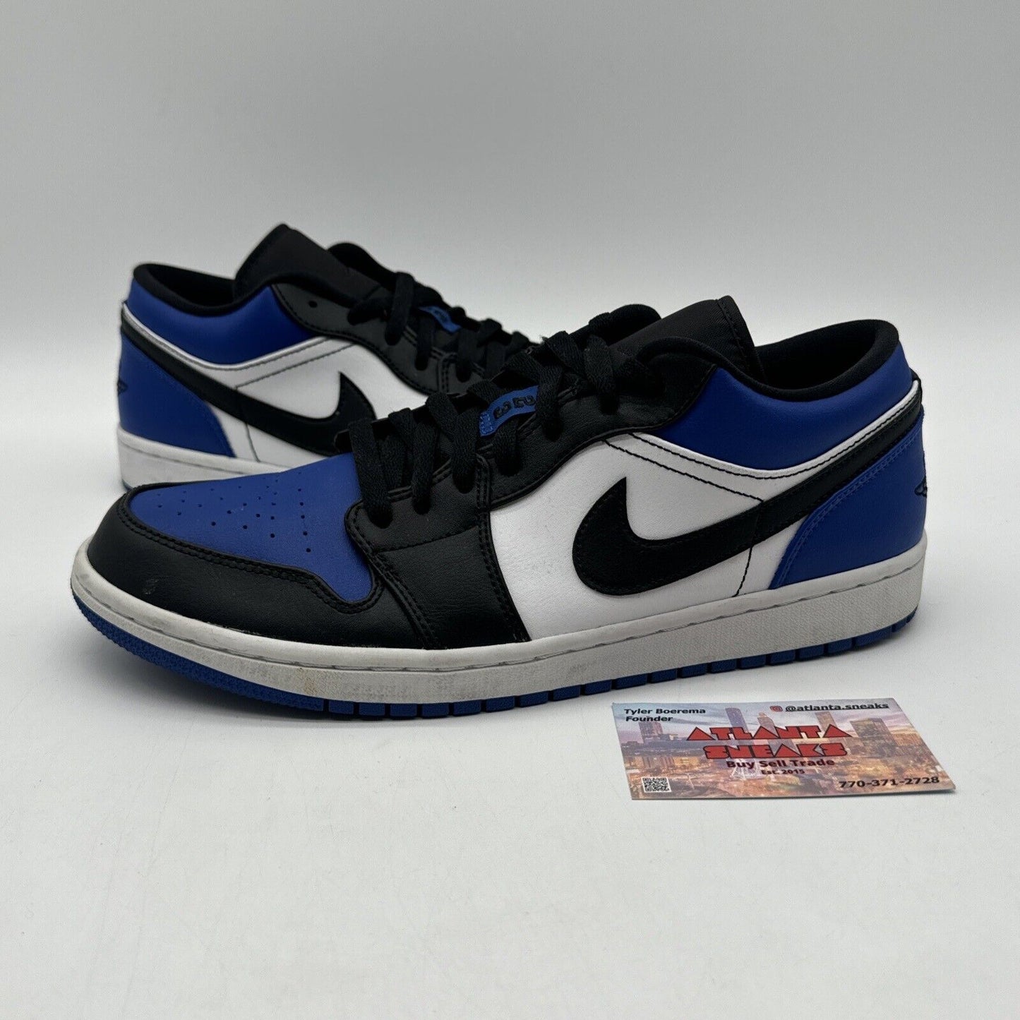 Size 10.5 - Jordan 1 Low Royal Toe 2019 Black White Leather Way Under Market $$$