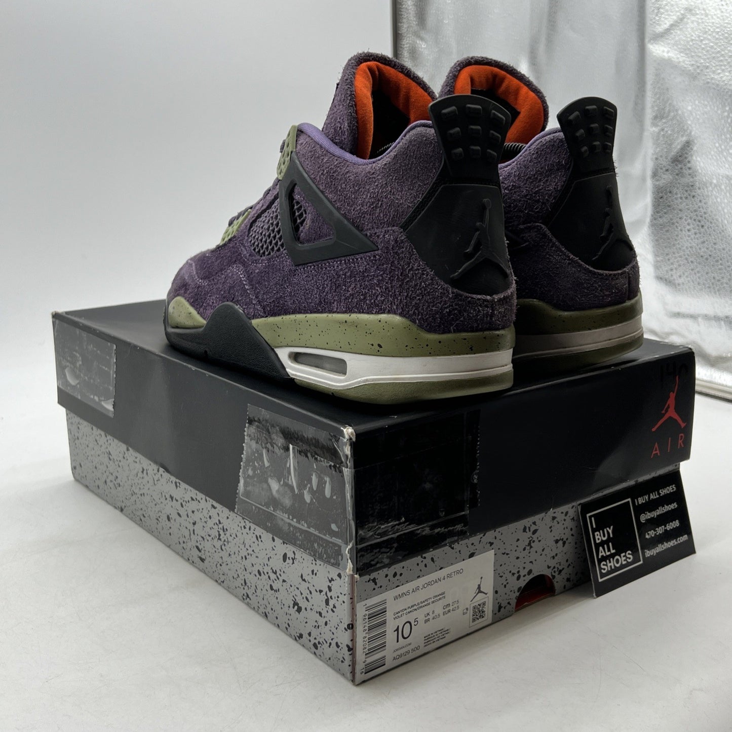 Size 10.5W - Air Jordan 4 Retro Mid Canyon Purple - (AQ9129-500)