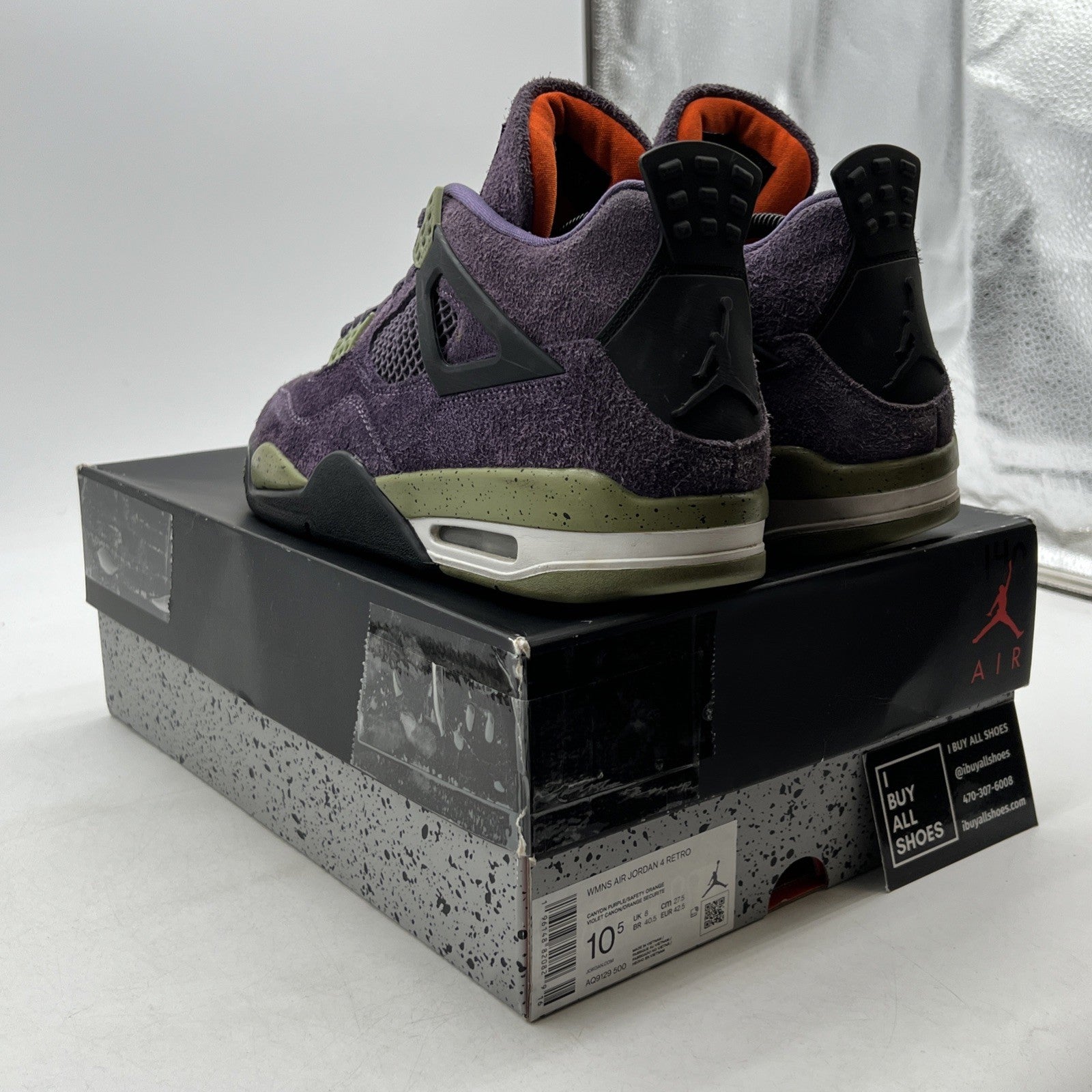 Size 10.5W - Air Jordan 4 Retro Mid Canyon Purple - (AQ9129-500)