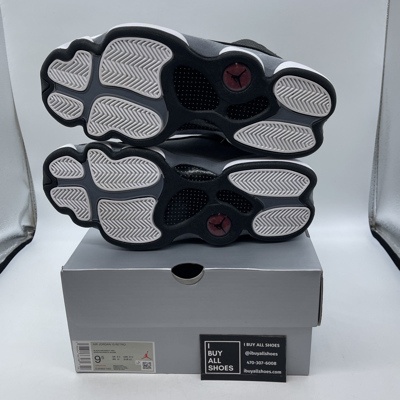 Size 9.5 - Air Jordan 13 Retro Black Flint White Suede Leather (DJ5982-060)