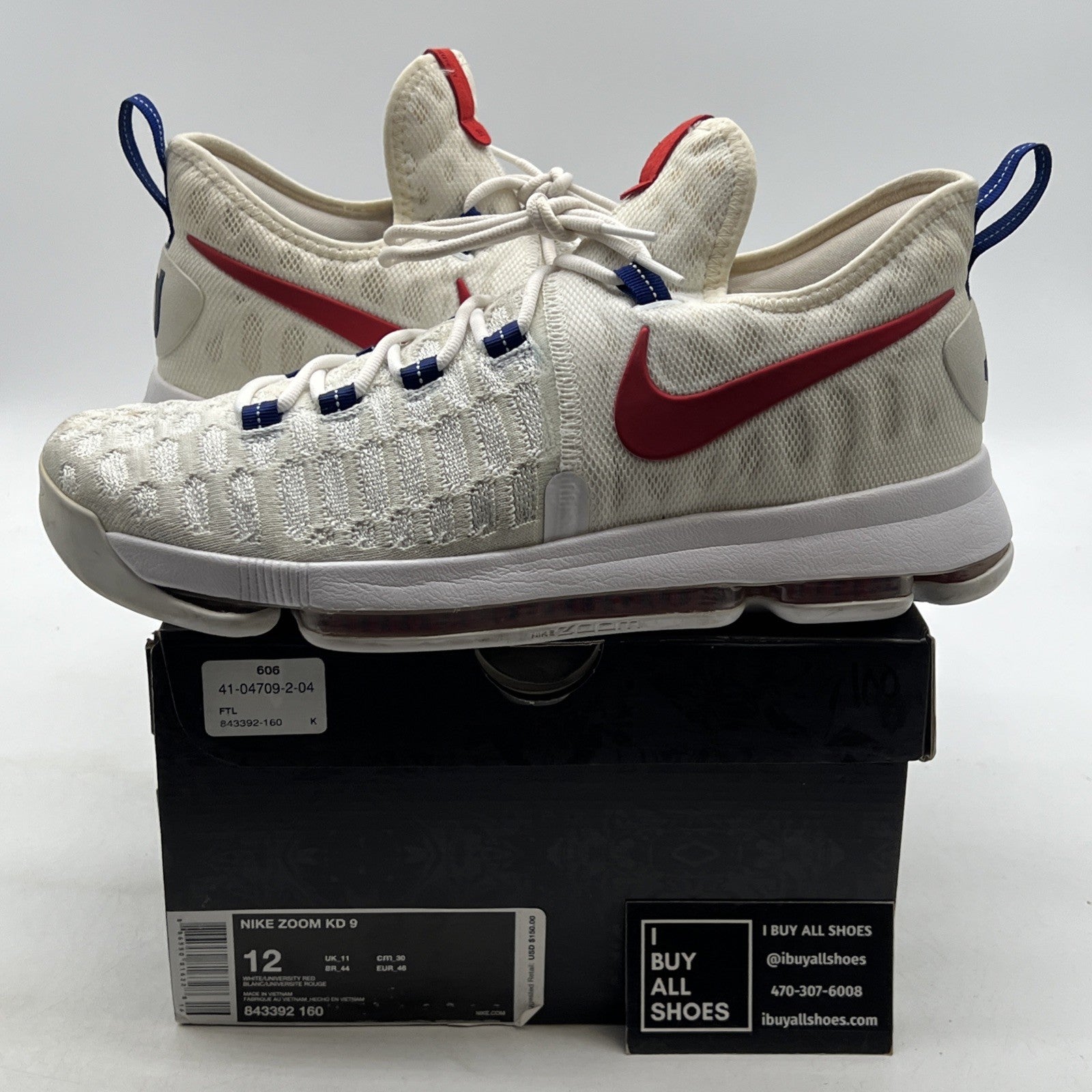 Size 12 - Nike KD 9 USA - (843392-160)