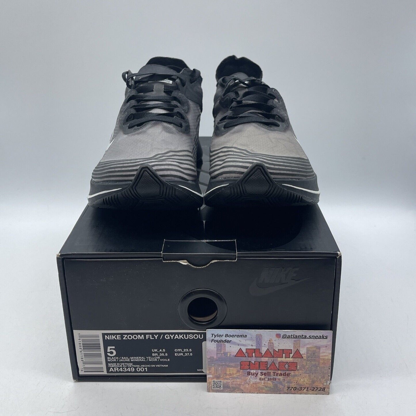 Size 5 - Nike Gyakusou x Zoom Fly SP Black White Suede Leather (AR4349-001)