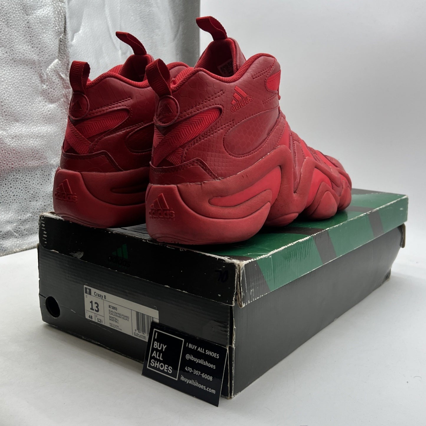 Size 13 - Adidas Crazy 8 Scarlet Red (B72993)