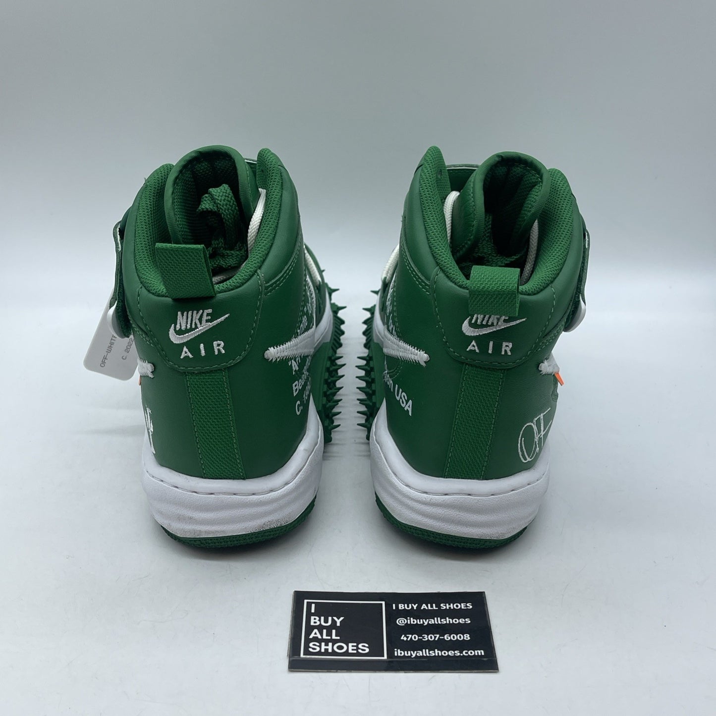 Size 11 - Nike Off-White x Air Force 1 SP Leather Mid Pine Green (DR0500-300)
