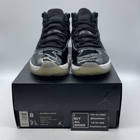 Size 8 - Jordan 11 Retro High Space Jam Black Blue Leather Suede (378037-003)