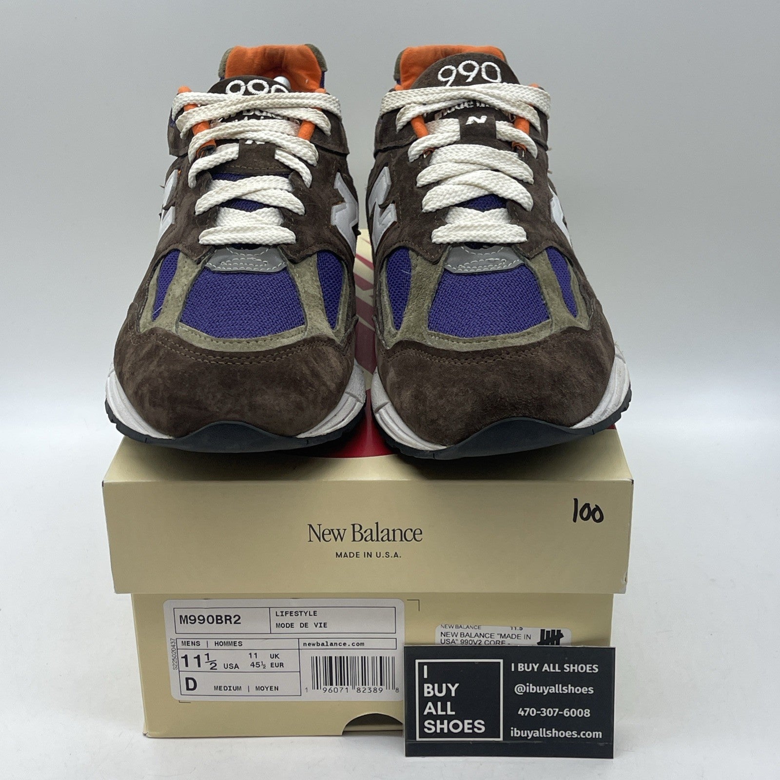 Size 11.5 - New Balance Teddy Santis x 990v2 Made in USA Brown Purple (M990BR2)