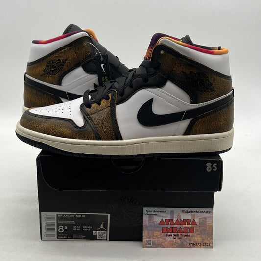 Size 8.5 - Air Jordan 1 SE Mid Wear-Away - Taxi (DQ8417-071)