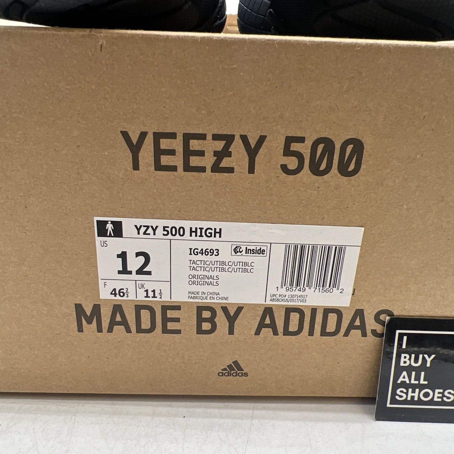 Size 12 - adidas Yeezy 500 High Utility Black (IG4693)
